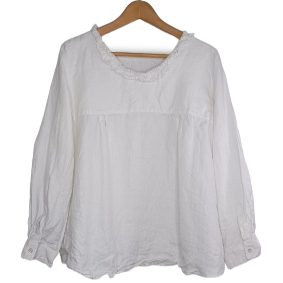 Cloth And Steel Linen Costal Grandma Lagenlook Top - Picture 2 of 12